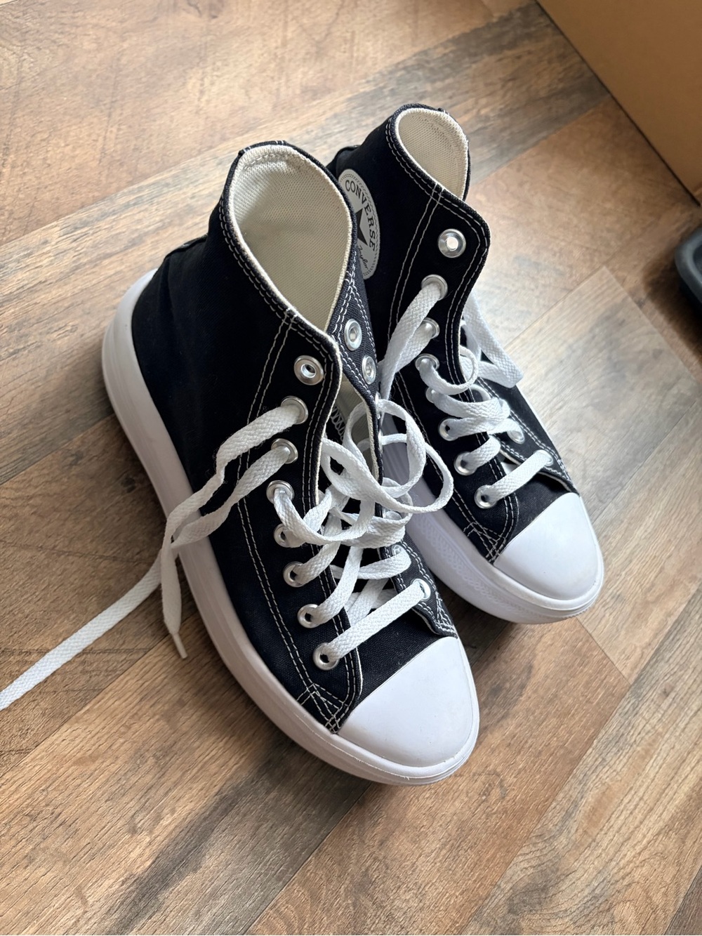 Converse Black and White High-Top Canvas Sneakers